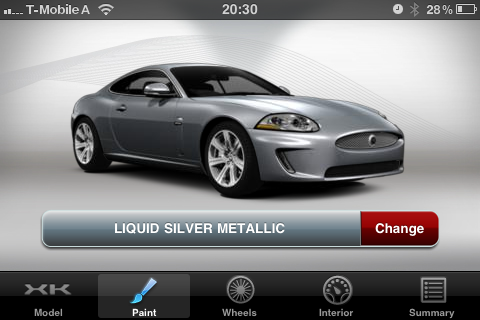 Jaguar iConfigurator iPhone App